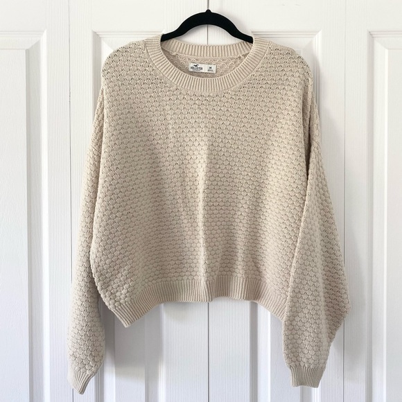 Hollister Sweaters - Hollister Beige Knit Sweater